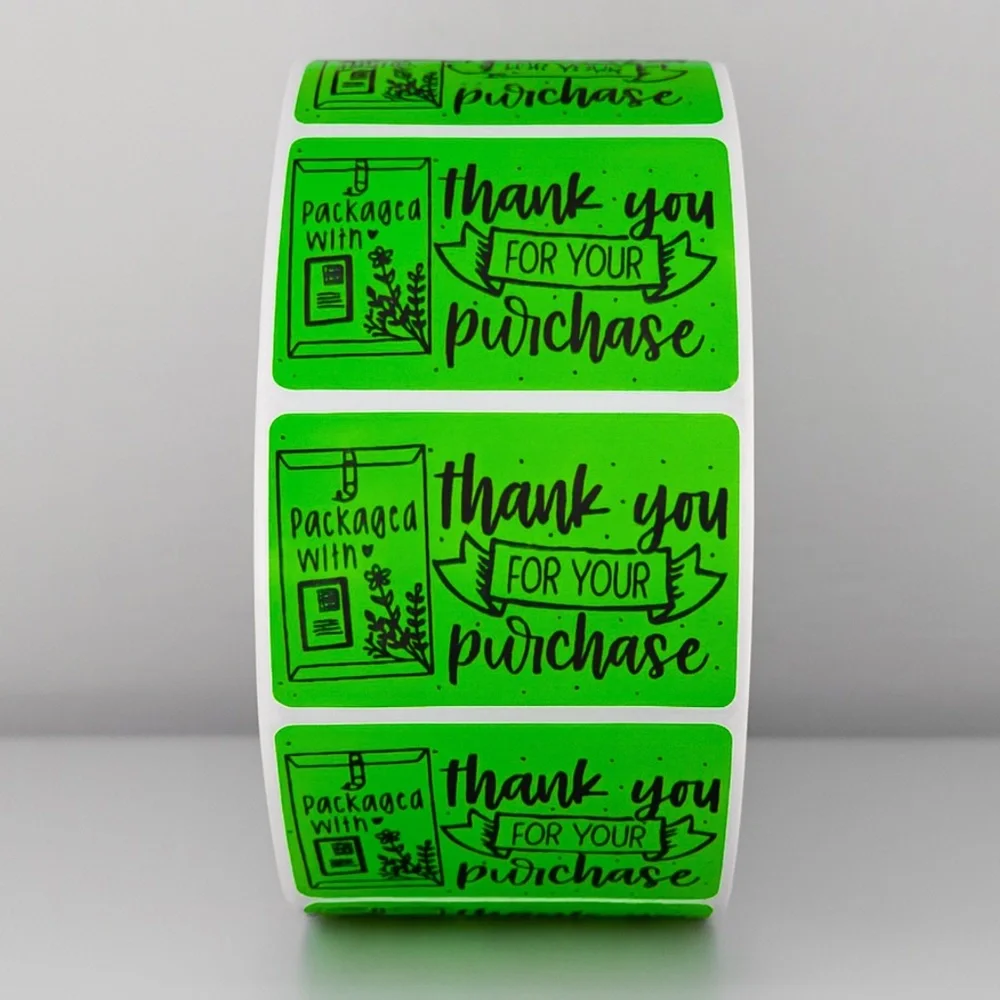 Thank You for Your Purchase Stickers | Packaged With Love | Cute Packaging